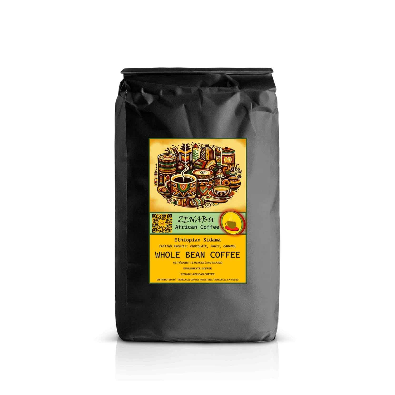 Ethiopian Sidama 12 Ounces Whole Bean